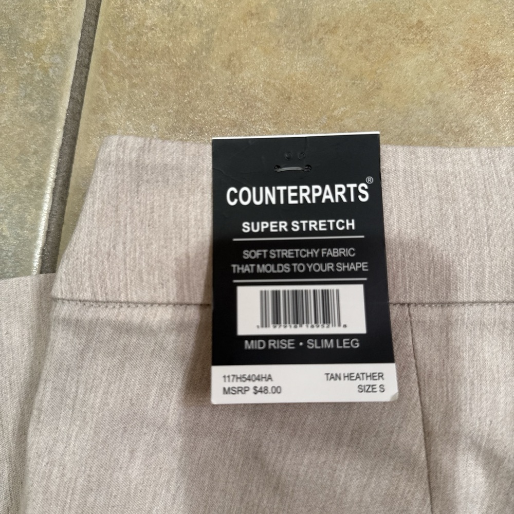 Counterparts Beige Heather Slim Leg Trousers